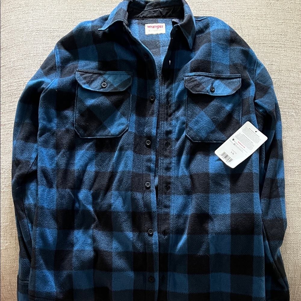 Wrangler Black and Blue Checkered Shirt